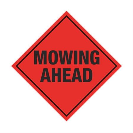 Mowing Ahead Roll-Up Sign